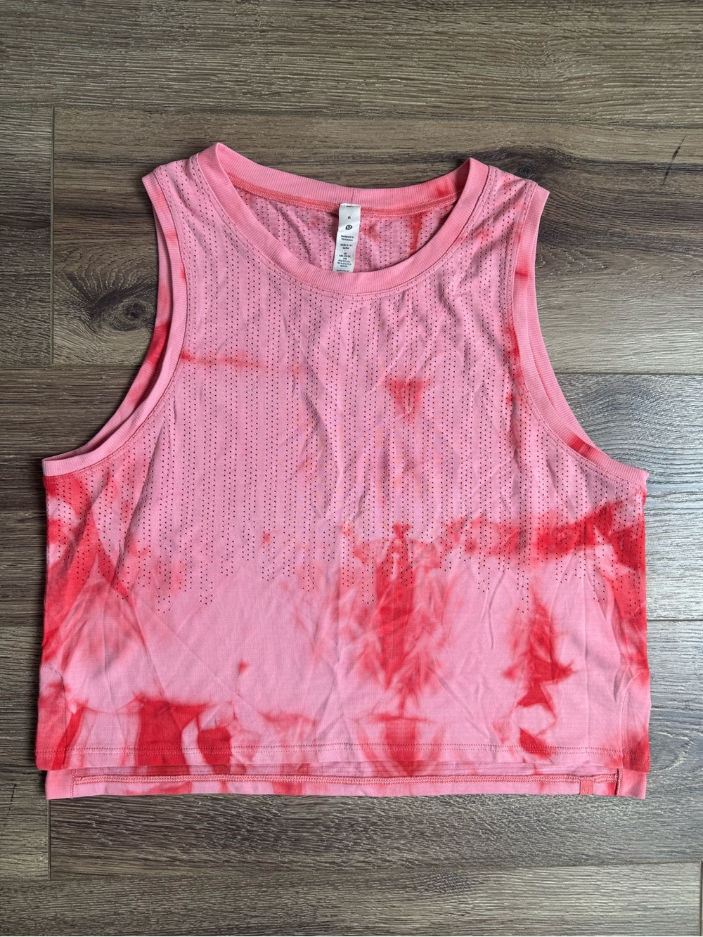 NWOT Lululemon Train To Be Sleeveless Cropped Tank Top, Marble Raspberry Pink